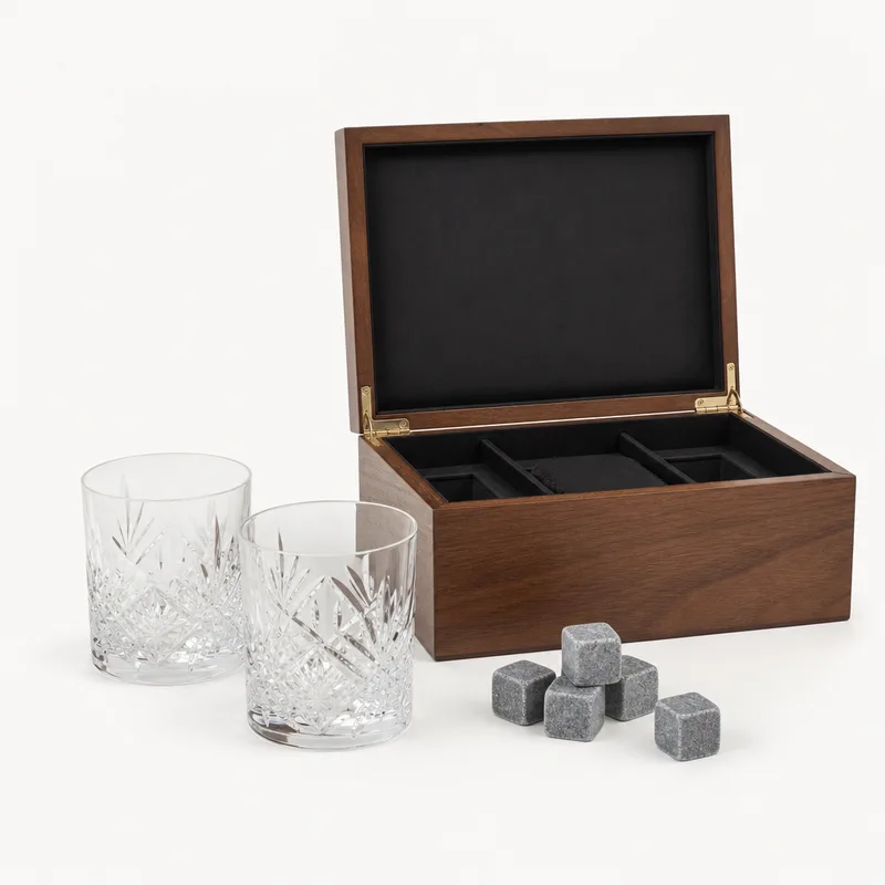 Executive Whiskey Gift Set with a custom printed logo