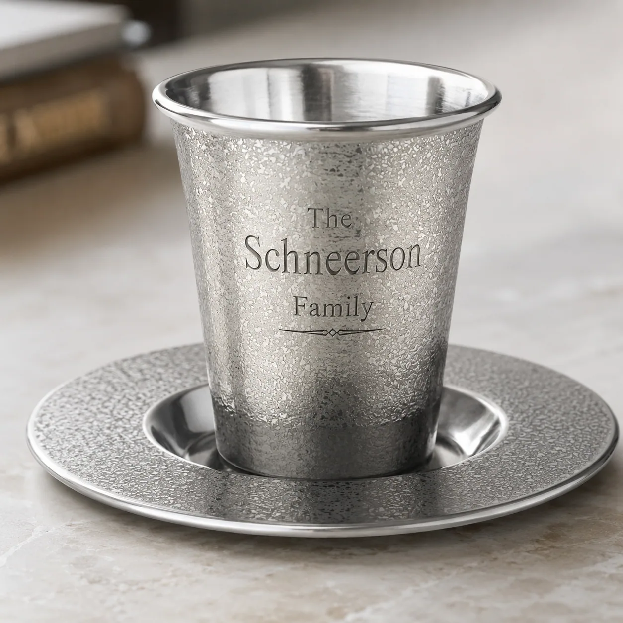 Personalized Kiddush Cup with a custom printed logo