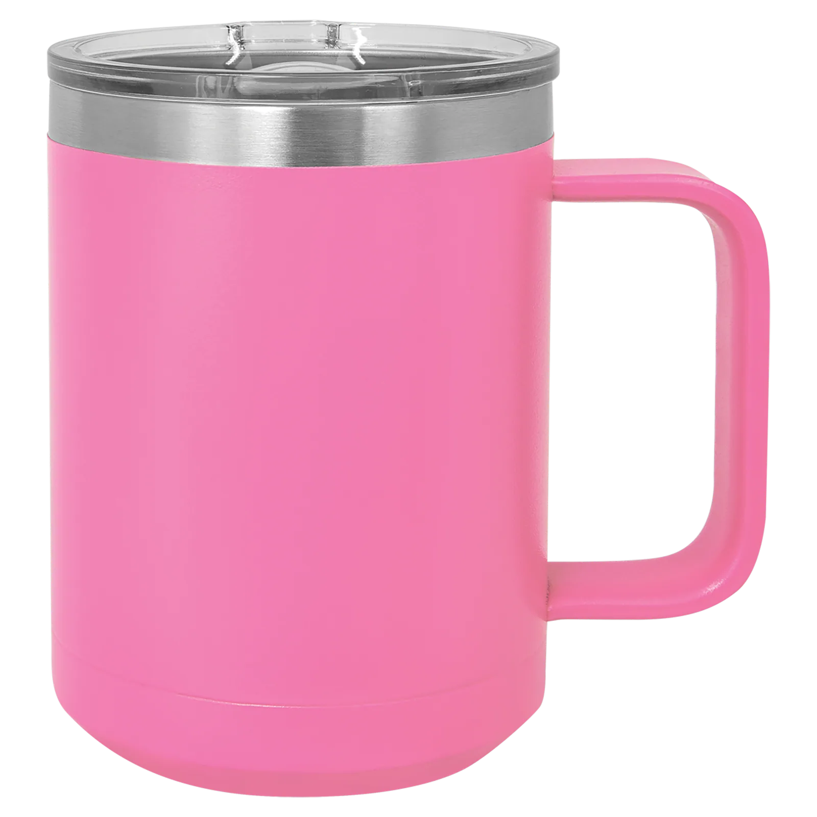 Mug in a hand demonstrating its size and portability