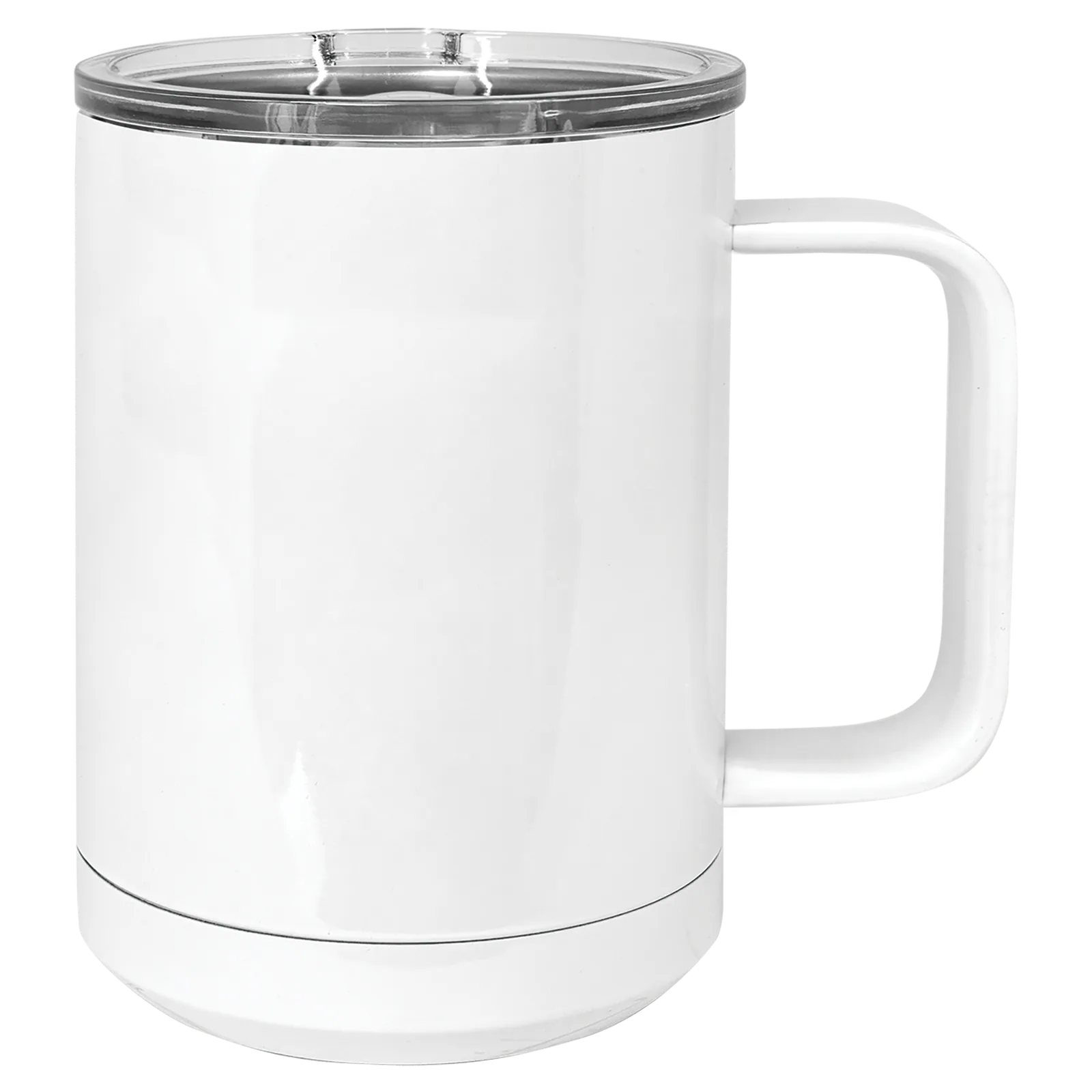 White insulated mug with custom branding