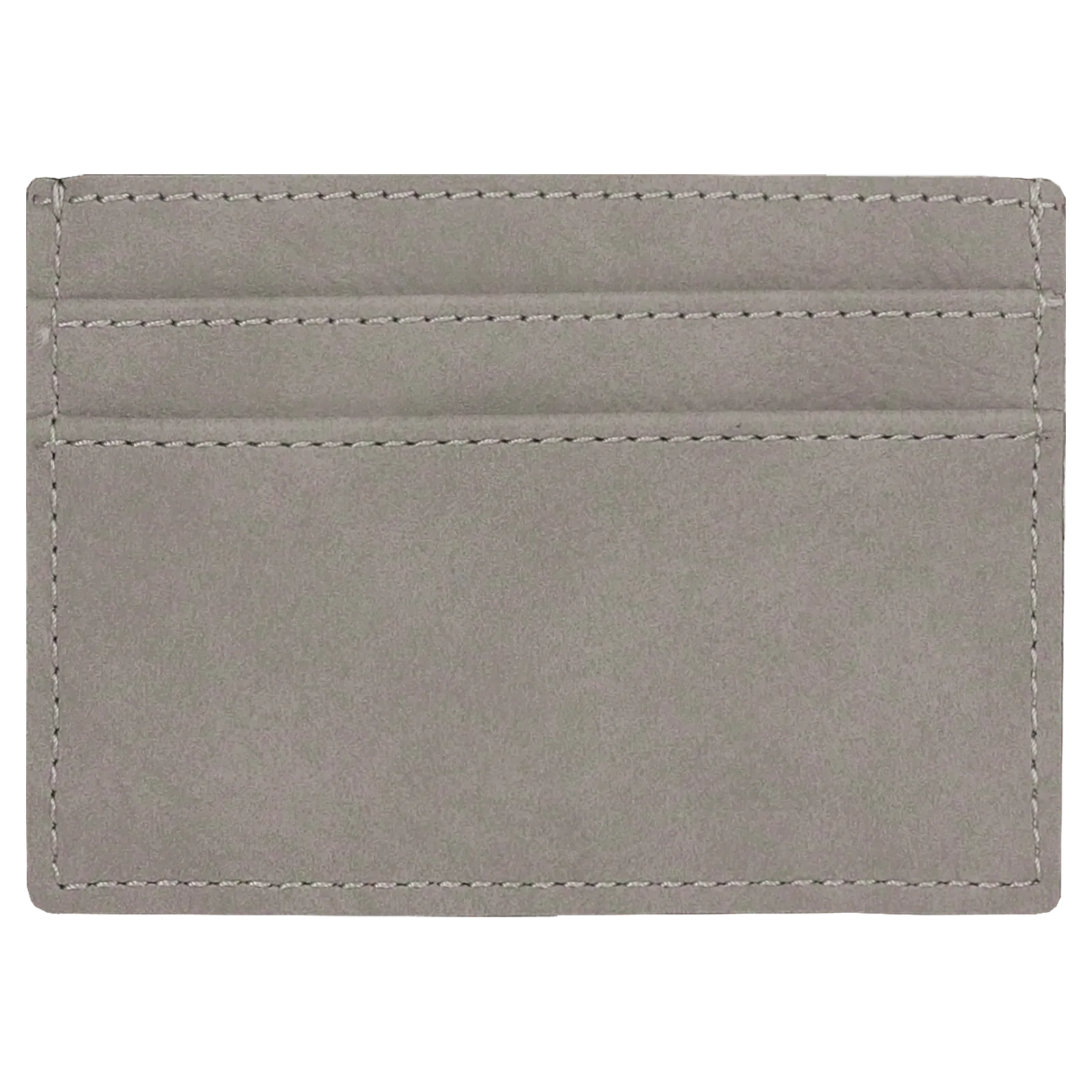 Leatherette wallet clip in dark brown with branding