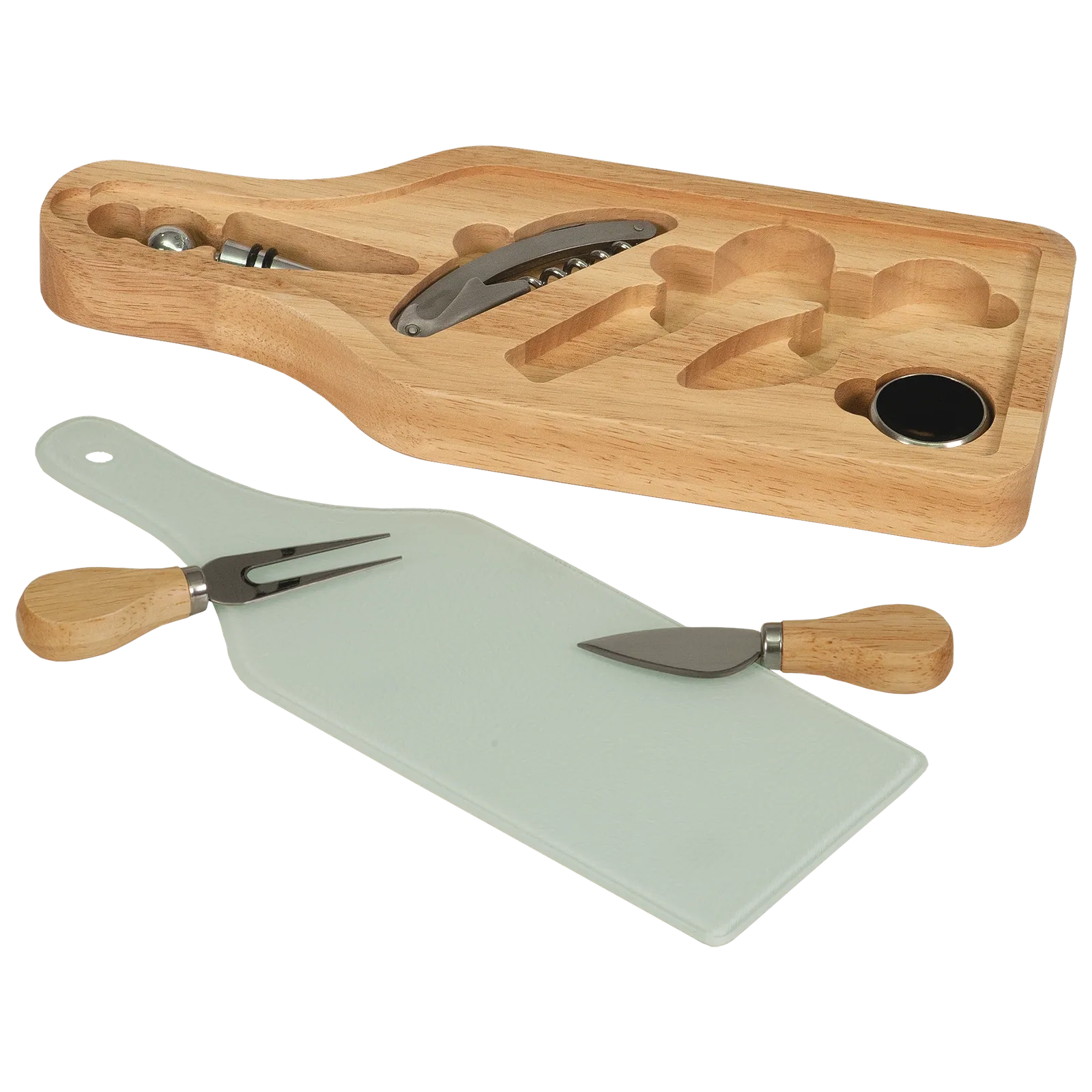 Elegant wine and cheese set displayed on a table