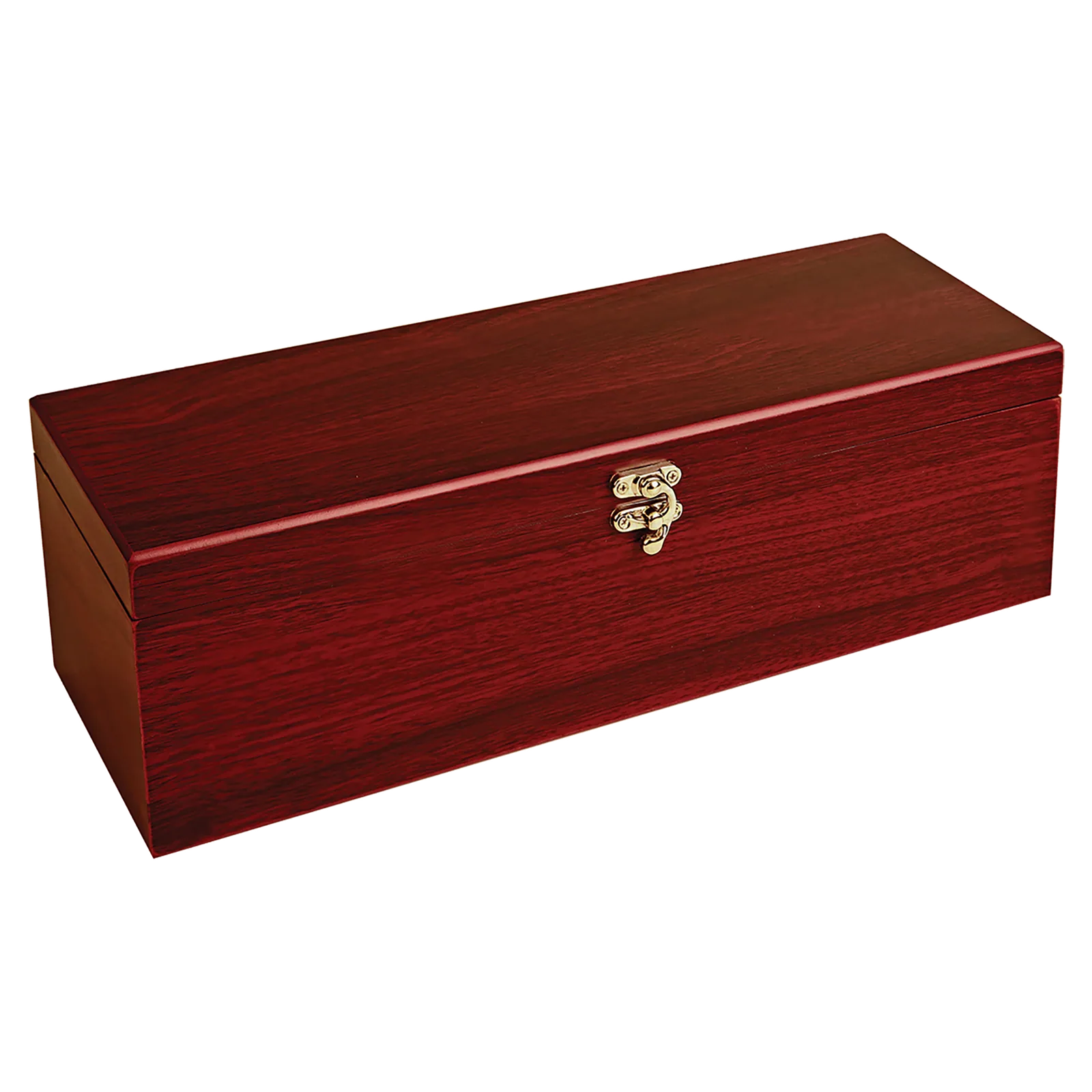 Rosewood finish wine box set with wine tools displayed