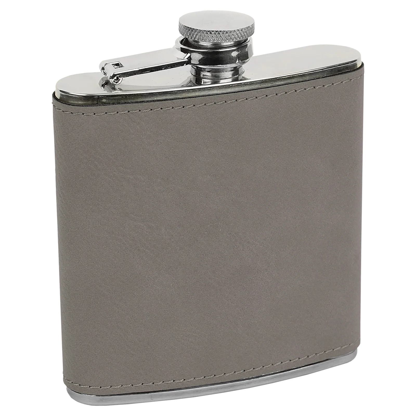 Flask resting on a wooden table