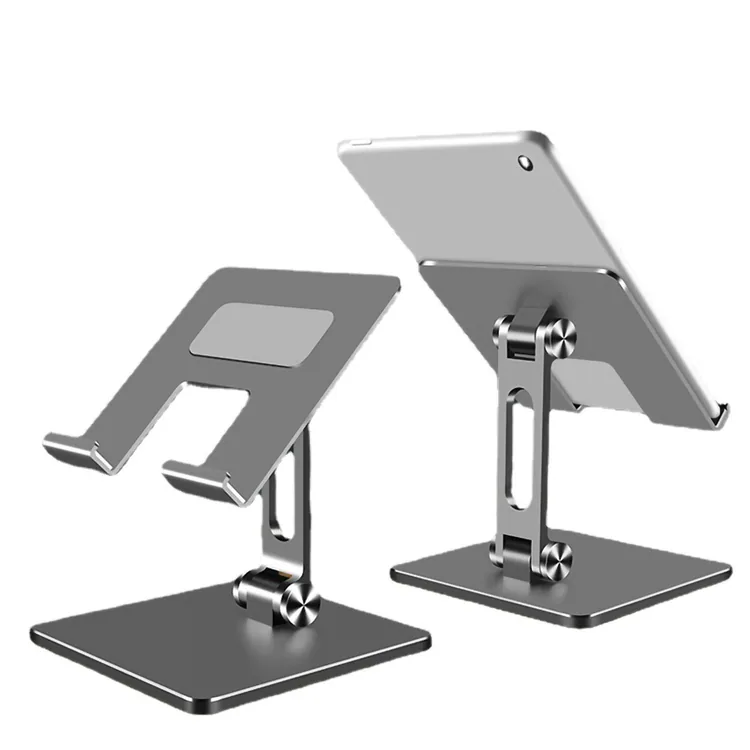 Adjustable stand displaying a tablet in portrait mode on a desk