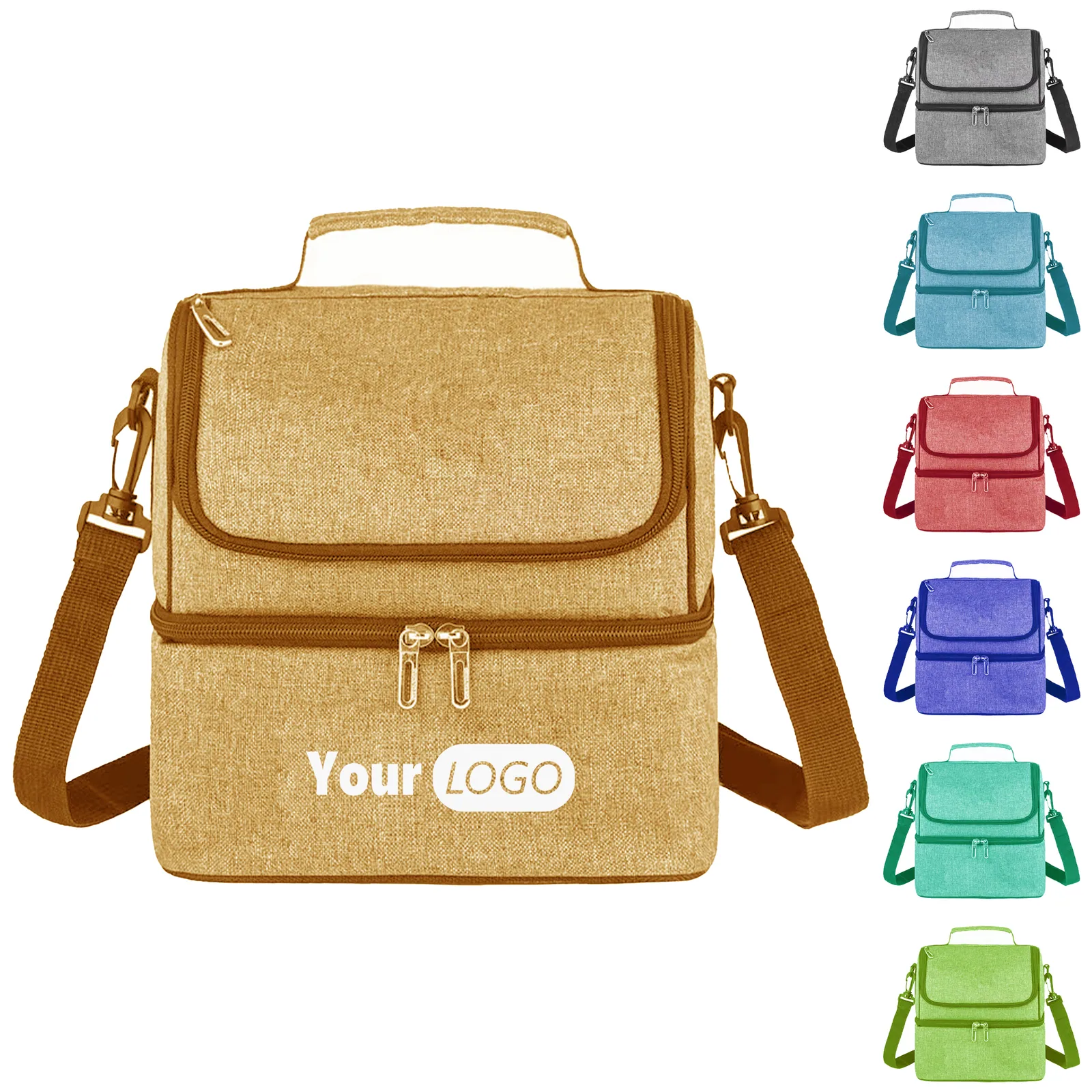 Stylish Cooler Lunch Bag with a sleek design and logo display