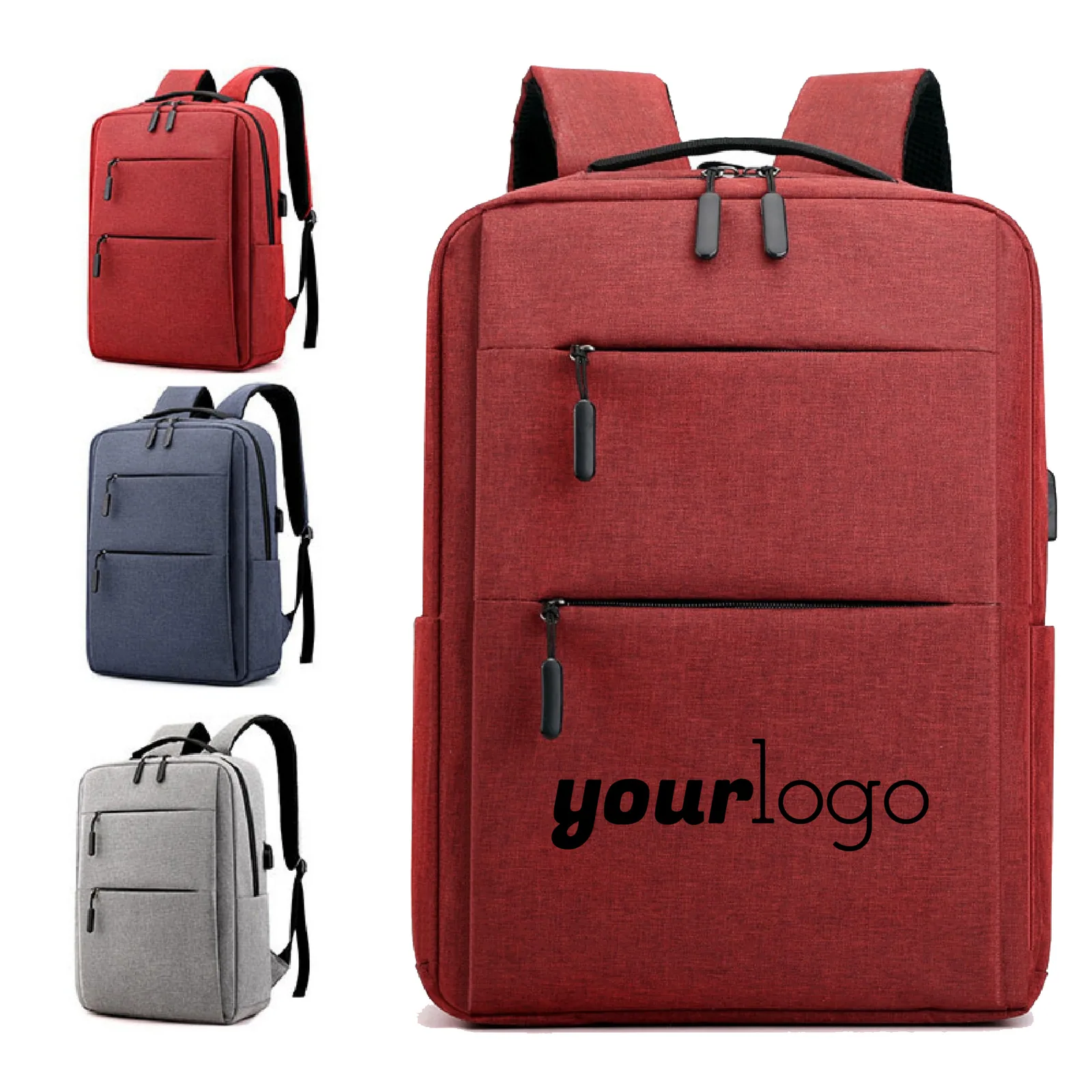 Water-resistant laptop backpack with multiple compartments