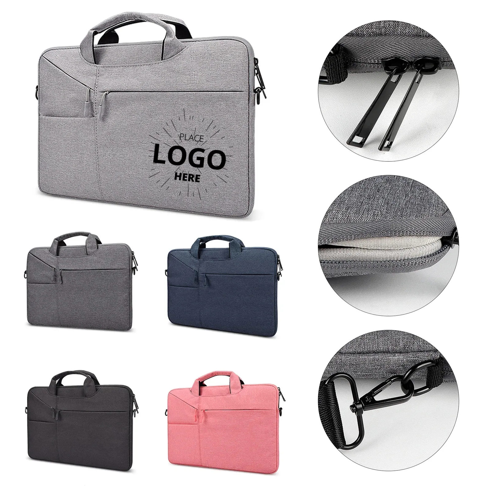 Stylish laptop bag with adjustable shoulder strap and handle