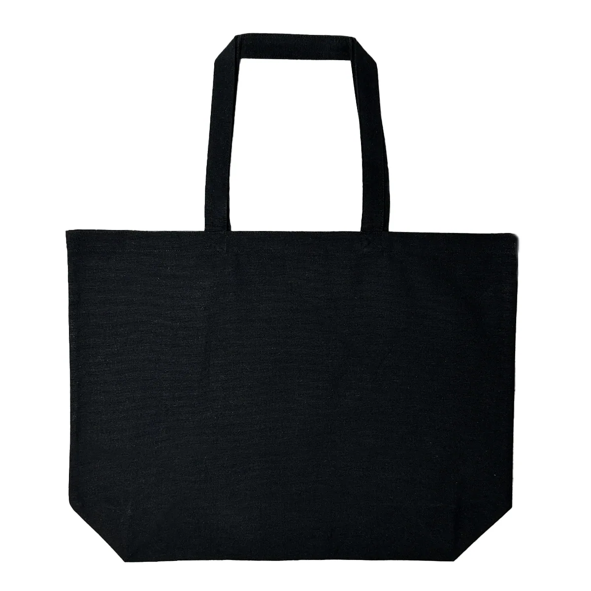 Eco-friendly jumbo recycled canvas tote with logo