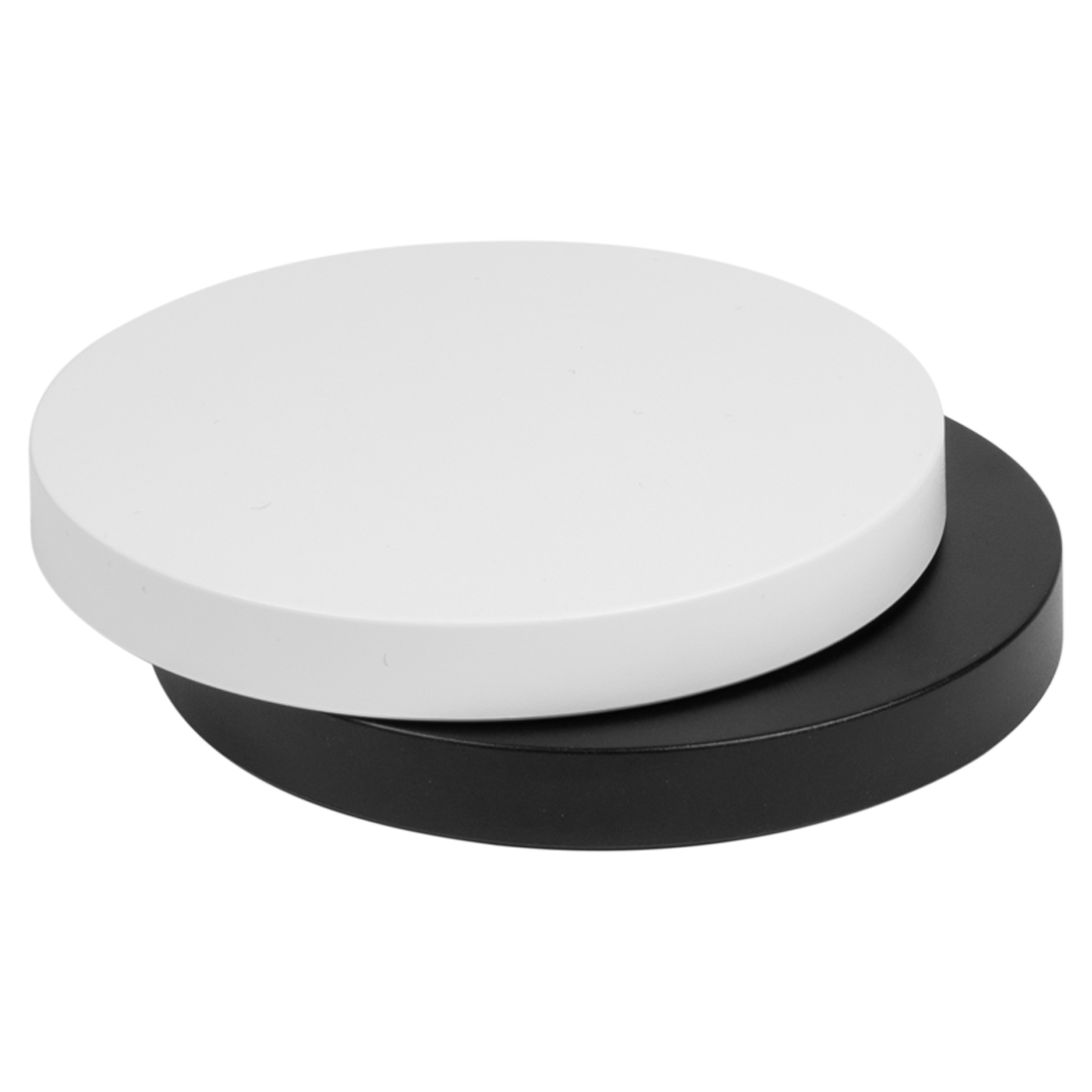 Sleek black wireless charger with logo placement