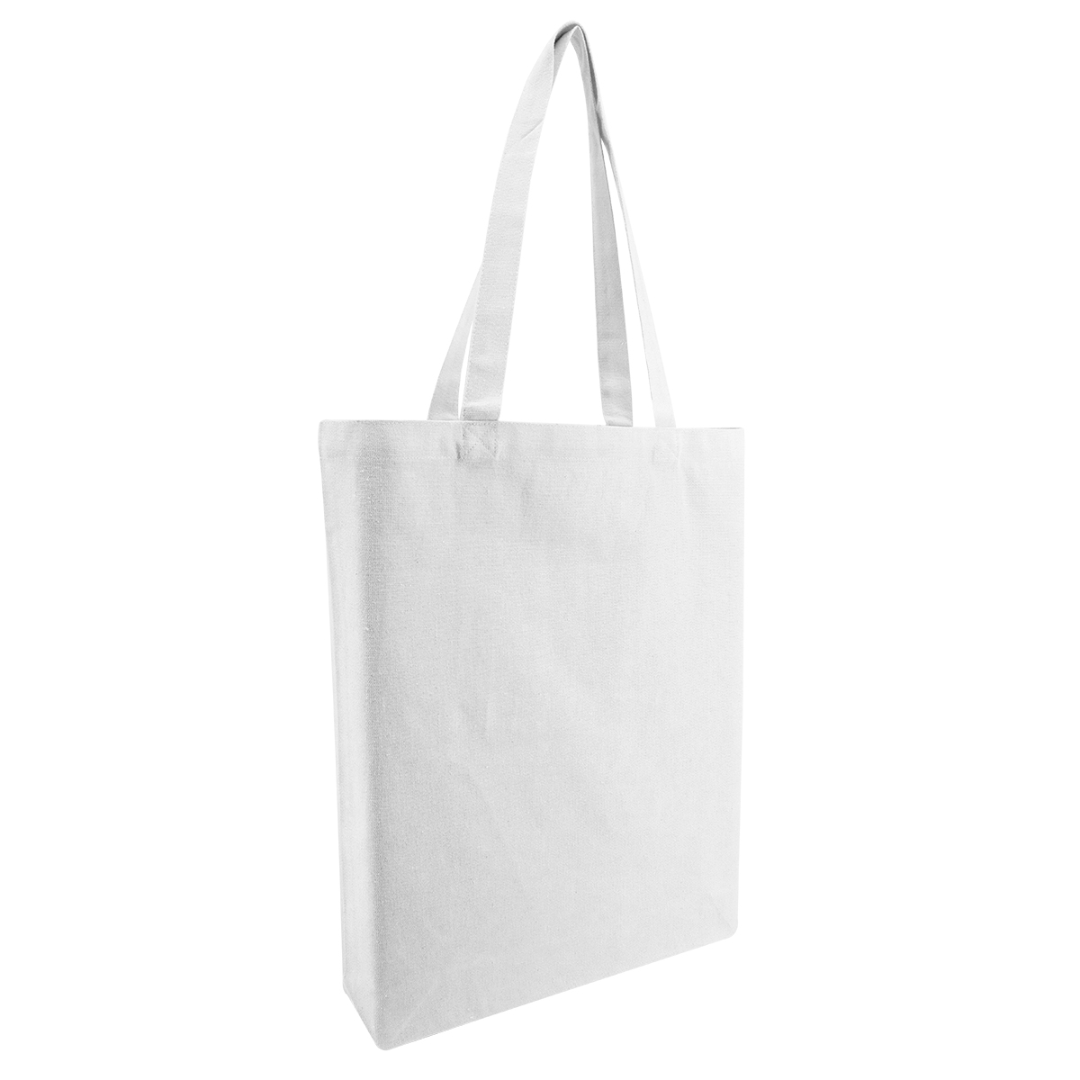 Spacious eco-friendly tote made from recycled materials with logo display