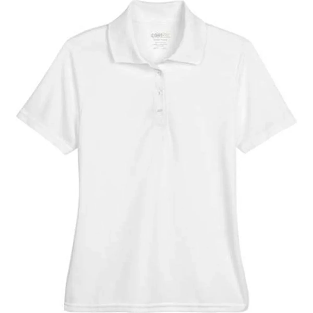 Model wearing the polo in an outdoor setting
