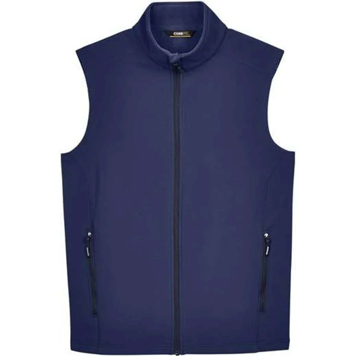 Vest displayed with a logo prominently featured