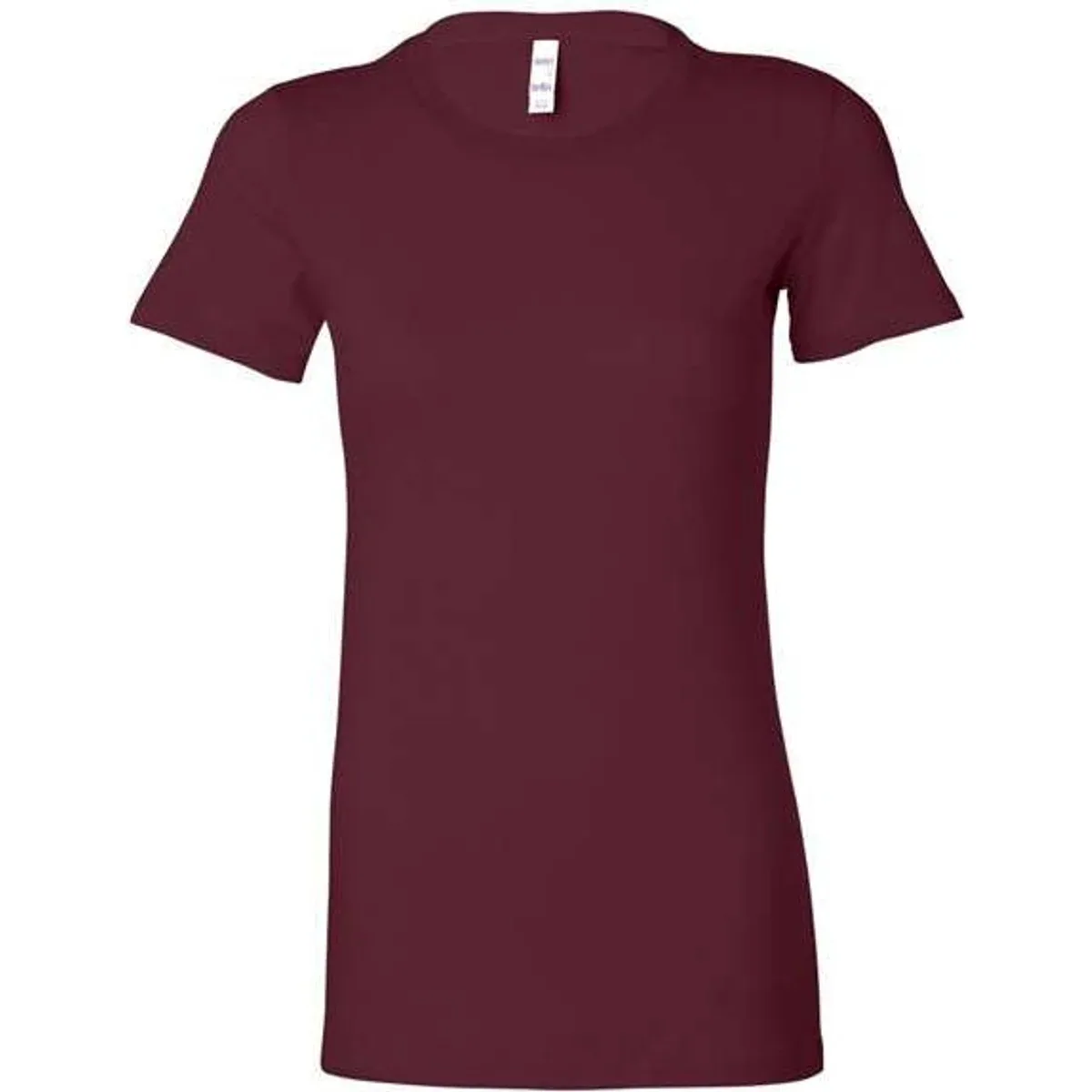 Zoomed-in view of the side seam of the Women's Slim Fit Tee
