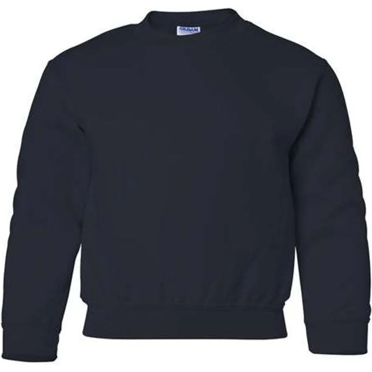 Folded sweatshirt showcasing the logo area