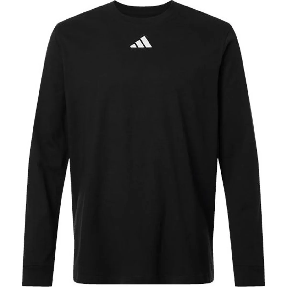Close-up of the crewneck collar and sleeve detail
