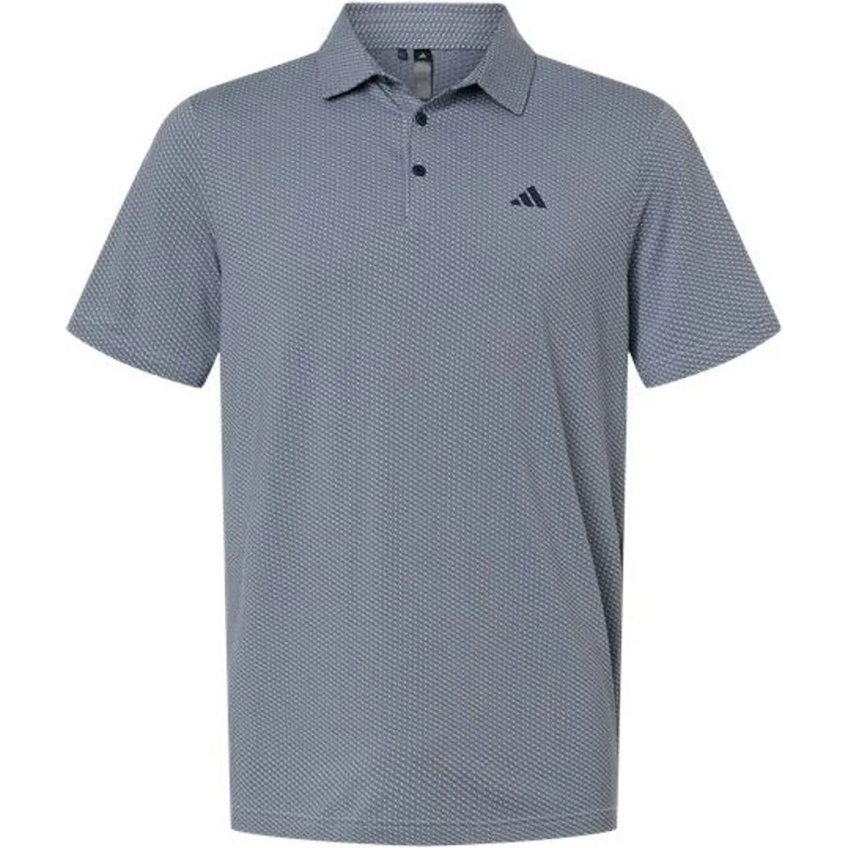 Polo displayed flat to show texture and fit