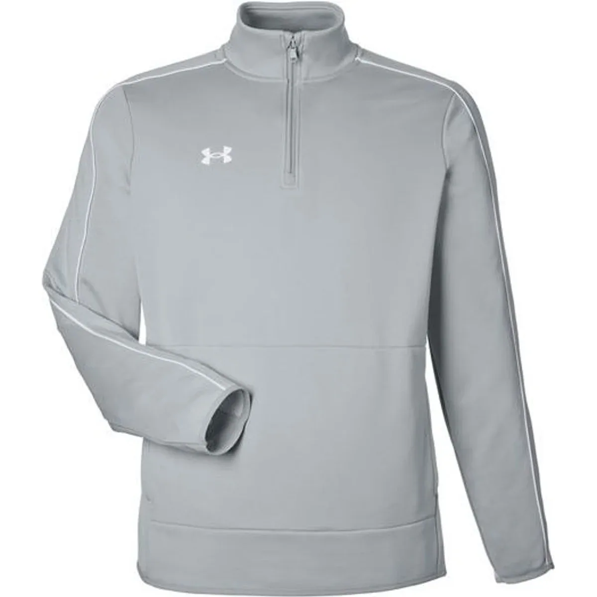 Contrast heat-seal logo on the right chest