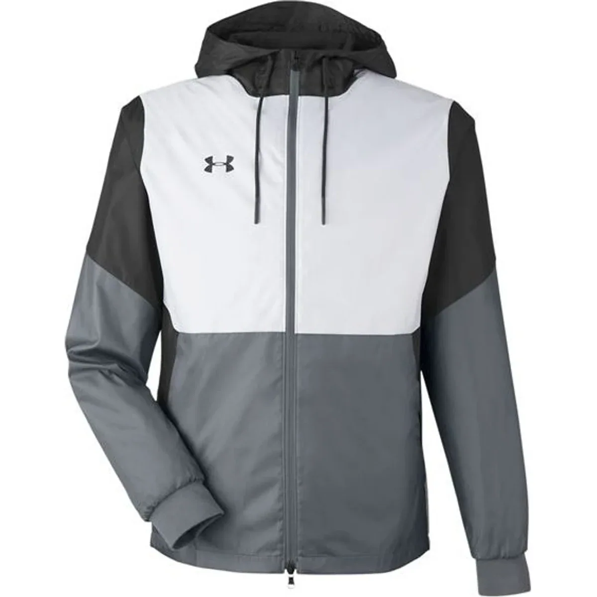 Close-up of the adjustable hood and ribbed cuffs