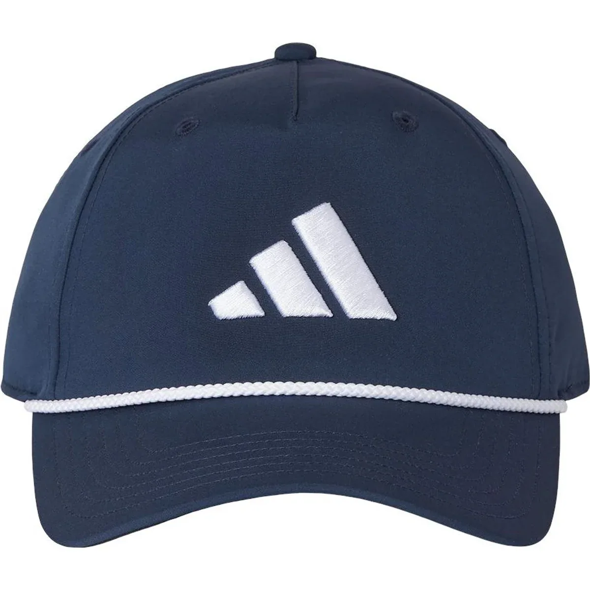Sustainable five-panel tour cap with puff embroidery on the front